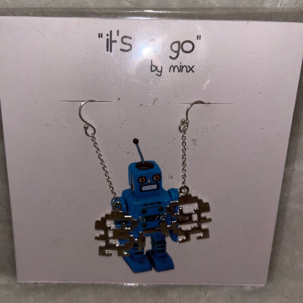 NEW MINX STERLING SILVER DIG DUG GAME EARRINGS OFFERS ACCEPTED